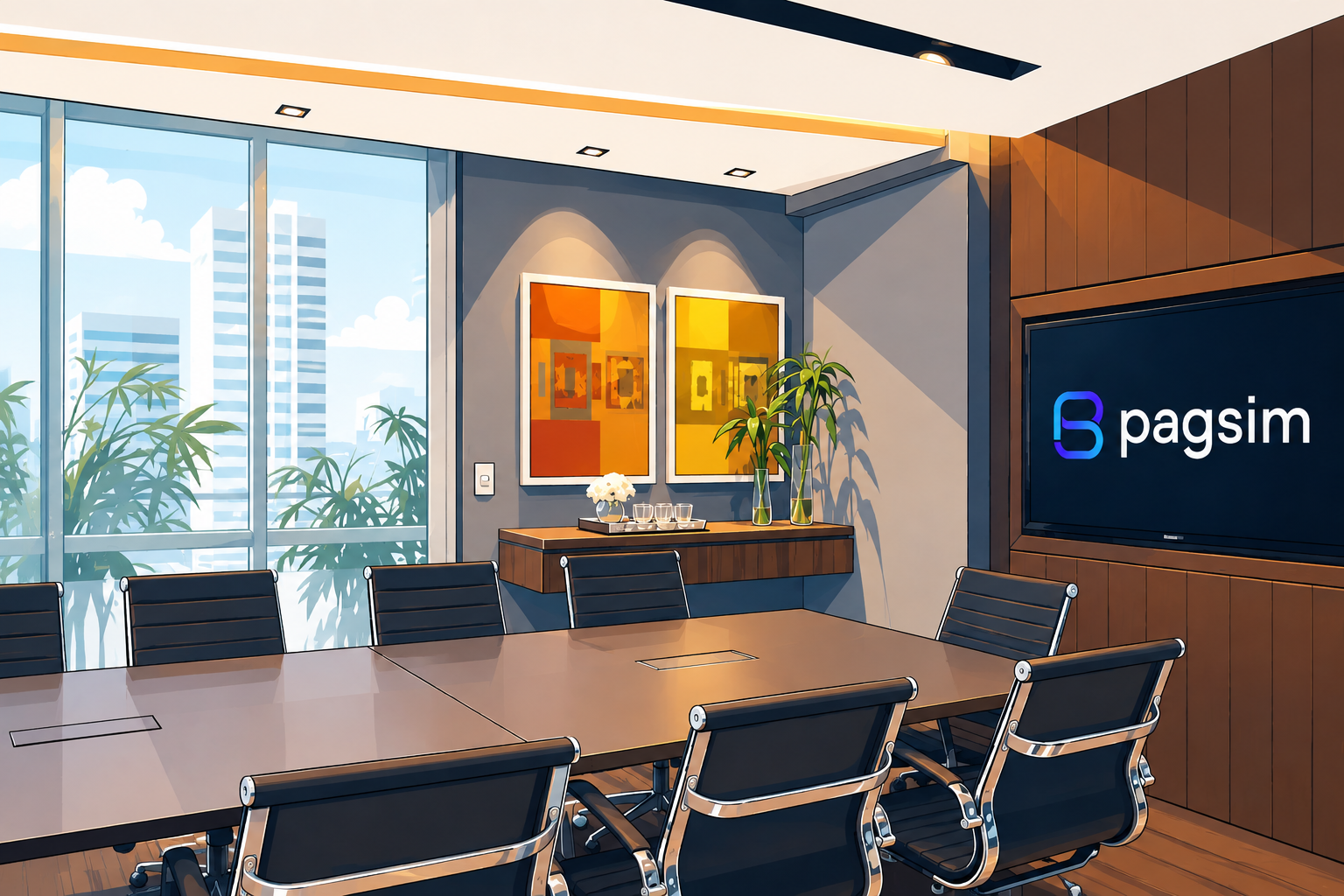 Sala de reunião do escritório da Pagsim